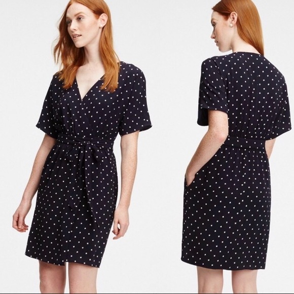 Ann Taylor Dresses & Skirts - Ann Taylor Diamond Dot Wrap Dress XS